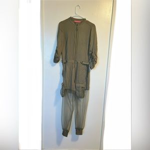 Dqmane sage green jumpsuit